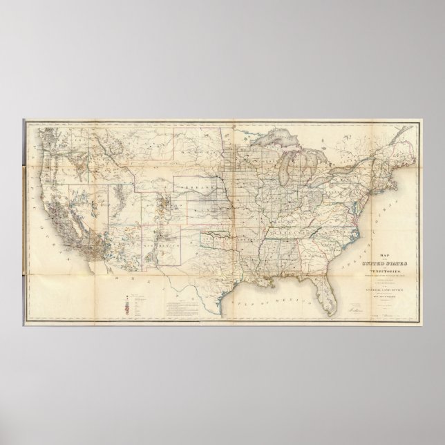 Vereinigte Staaten, Hoheitsgebiete Poster (Vorne)