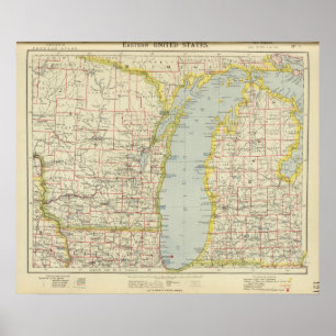 Vereinigte Staaten im Mittleren Westen Poster