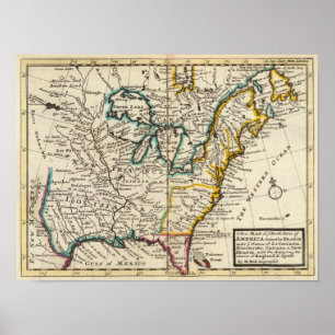 Vereinigte Staaten, Kanada, Nordamerika Poster