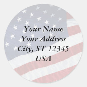 Vereinigte Staaten kennzeichnen Adressen-Aufkleber Runder Aufkleber