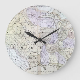 VEREINIGTE STAATEN MAP, c1812 Große Wanduhr