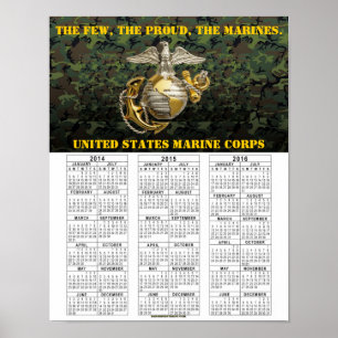 VEREINIGTE STAATEN MARINES POSTER