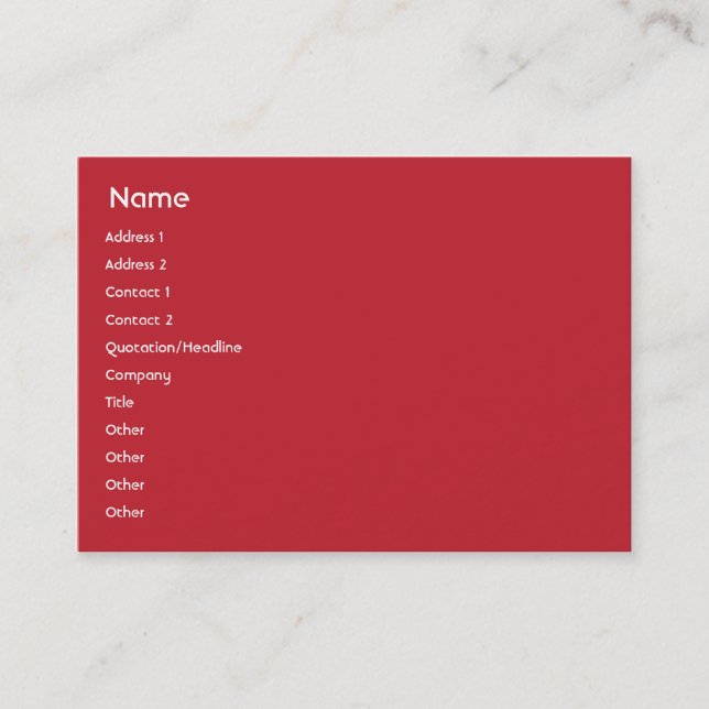 Vereinigte Staaten - mollig Visitenkarte (Vorderseite)