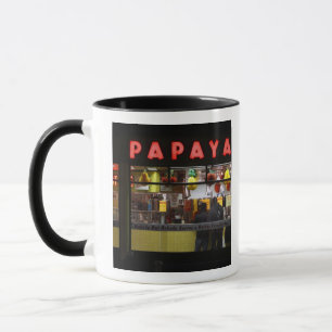 Vereinigte Staaten, New York. Die Papaya des Tasse