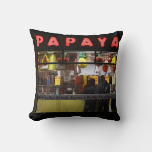 Vereinigte Staaten, New York. Papaya: Fenster Kissen
