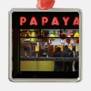 Vereinigte Staaten, New York. Papaya: Fenster Silbernes Ornament