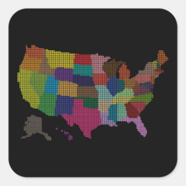 VEREINIGTE STAATEN - Sondergeschenk für Touristen Quadratischer Aufkleber