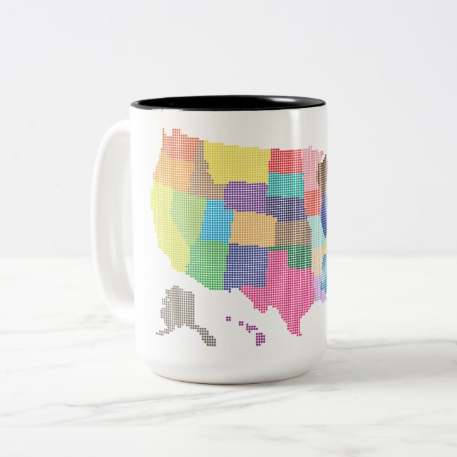 VEREINIGTE STAATEN - Sondergeschenk für Touristen Zweifarbige Tasse (Vorderseite Links)