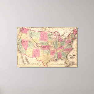 Vereinigte Staaten u. Gebiete Leinwanddruck