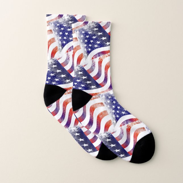 Vereinigte Staaten - USA - Flaggensteine und Strei Socken (Paar)
