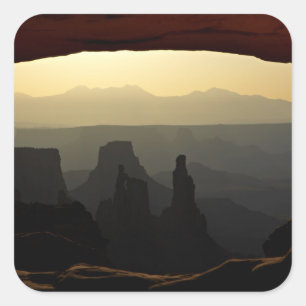 Vereinigte Staaten, Utah, Canyonlands-Nationalpark Quadratischer Aufkleber
