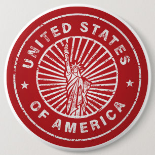 Vereinigte Staaten von Amerika Retro Weiß Rot Button