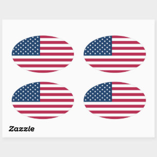 Vereinigte Staaten von Amerika USA-Flagge patrioti Ovaler Aufkleber