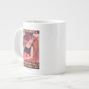 Vereinigte Staaten von Amerika Werbeplakat Zweiter Jumbo-Tasse