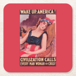 Vereinigte Staaten von Amerika Werbeplakat Zweiter Rechteckiger Pappuntersetzer