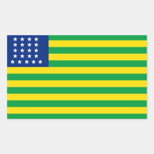 Vereinigte Staaten von Brasilien kennzeichnen Rechteckiger Aufkleber