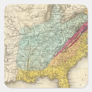 Vereinigte Staaten von Nordamerika Quadratischer Aufkleber
