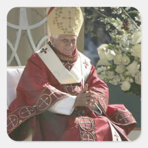 Vereinigte Staaten, Washington, D.C. Papst Benedik Quadratischer Aufkleber