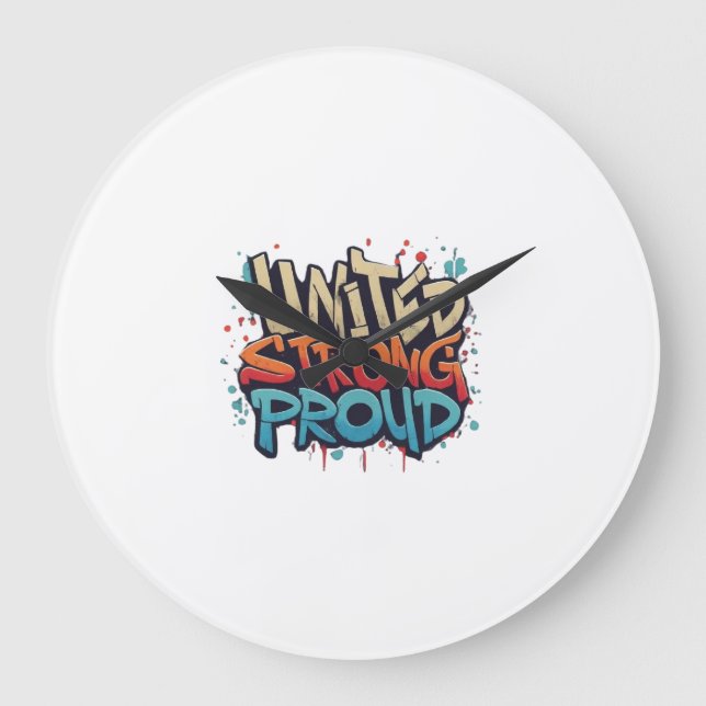 Vereinigte Stolz Große Wanduhr (Vorderseite)