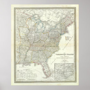 Vereinigten Staaten v N America - North US Poster