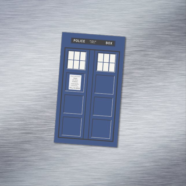 Vereinigtes Königreich - Blue Police Public Call B Magnetische Visitenkarte (Beispiel)