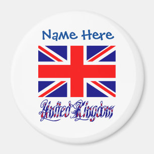 Vereinigtes Königreich Britische Flagge Blau Perso Magnet