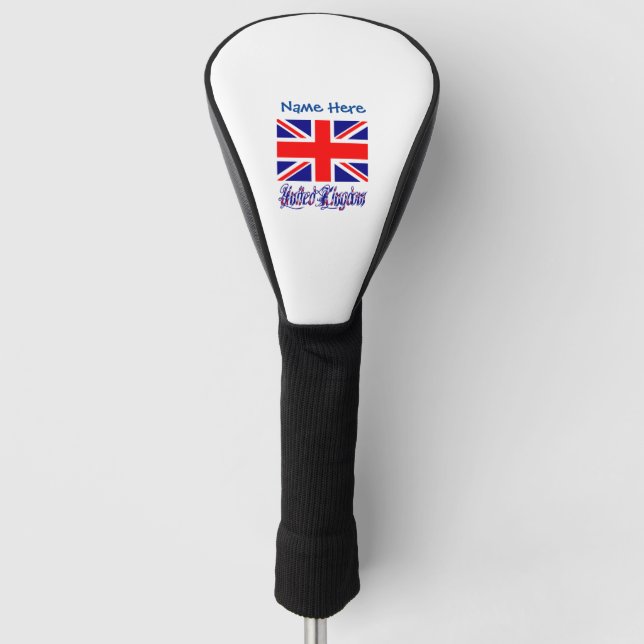 Vereinigtes Königreich Britische Flagge Blauer Per Golf Headcover (Vorderseite)