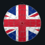 Vereinigtes Königreich (Britische Flagge) (Union J Dartscheibe<br><div class="desc">Dieses Design zeichnet sich durch die nationale Flagge des Vereinigten Königreichs, die auch als Union Jack bekannt ist. Die Flagge ist auch als Königliche Gewerkschaft-Flagge in Kanada bekannt. Es stammt aus dem frühen 17. Jahrhundert, als James I die englischen und irischen Thronen geerbt hatte, die es ihm ermöglichten, England, Irland...</div>