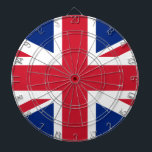 Vereinigtes Königreich (Britische Flagge) (Union J Dartscheibe<br><div class="desc">Dieses Design zeichnet sich durch die nationale Flagge des Vereinigten Königreichs, die auch als Union Jack bekannt ist. Die Flagge ist auch als Königliche Gewerkschaft-Flagge in Kanada bekannt. Es stammt aus dem frühen 17. Jahrhundert, als James I die englischen und irischen Thronen geerbt hatte, die es ihm ermöglichten, England, Irland...</div>
