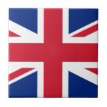 Vereinigtes Königreich (Britische Flagge) (Union J Fliese<br><div class="desc">Dieses Design zeichnet sich durch die nationale Flagge des Vereinigten Königreichs, die auch als Union Jack bekannt ist. Die Flagge ist auch als Königliche Gewerkschaft-Flagge in Kanada bekannt. Es stammt aus dem frühen 17. Jahrhundert, als James I die englischen und irischen Thronen geerbt hatte, die es ihm ermöglichten, England, Irland...</div>