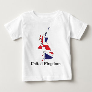 Vereinigtes Königreich Flagge in Karten-Design - S Baby T-shirt