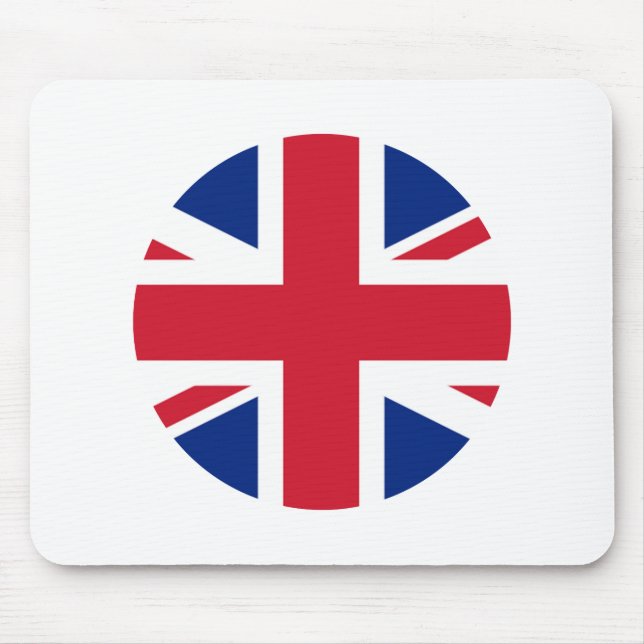 Vereinigtes Königreich Flaggenkreis MUSEUM Zazzle Mousepad (Vorne)