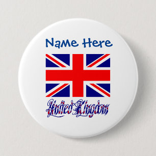 Vereinigtes Königreich Großbritannien Flagge Blau Button