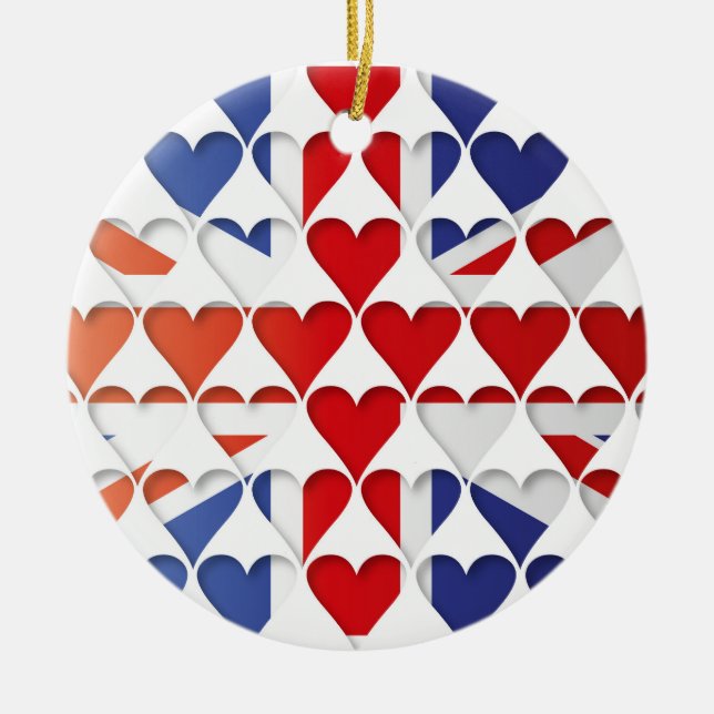 Vereinigtes Königreich Großbritannien - Flaggensch Keramik Ornament (Vorne)