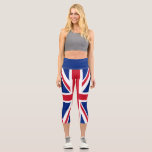 Vereinigtes Königreich Jack Flag Britische Kolonie Capri Leggings<br><div class="desc">Der Union Jack, ein Wandteppich, der mit Fäden der Geschichte gewebt ist, fluttert stolz, ein Symbol einer in Einheit geschmiedeten Nation. Seine Geschichte beginnt im Jahr 1606, als König James VI. von Schottland zum englischen Thron als König James I. aufstieg. Zur Erinnerung an die Gewerkschaft dieser beiden Königreiche gab er...</div>