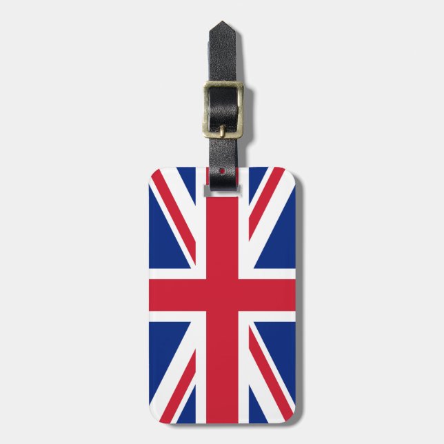 Vereinigtes Königreich Jack Flag Britische Kolonie Gepäckanhänger (Vorderseite vertikal)