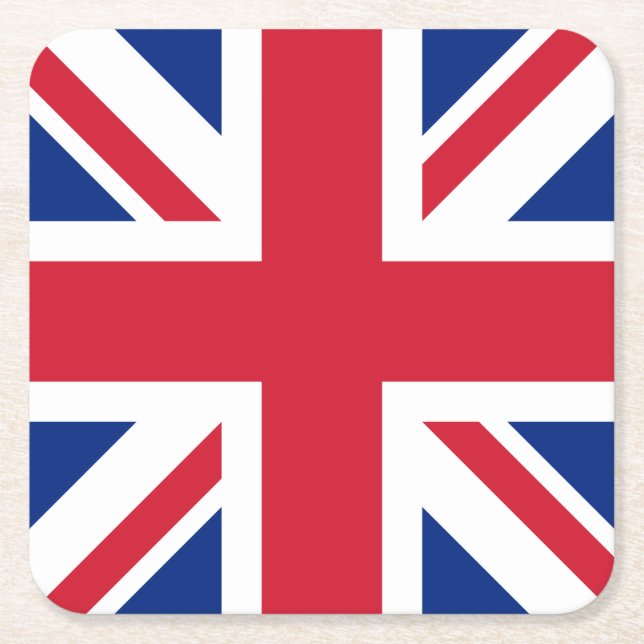 Vereinigtes Königreich Jack Flag Britische Kolonie Rechteckiger Pappuntersetzer (Vorderseite)