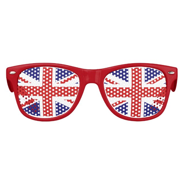 Vereinigtes Königreich Jack Flag Retro Kids Party Partybrille (Vorderseite)