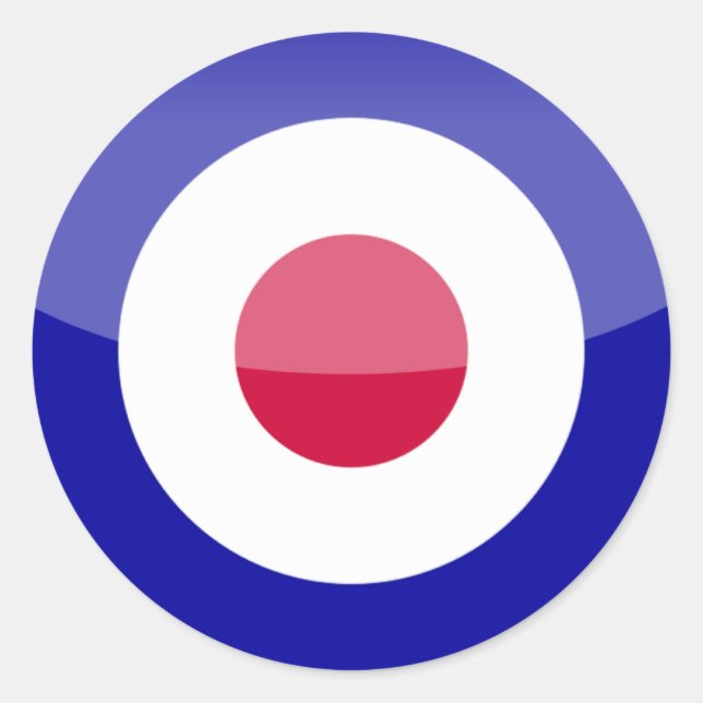 Vereinigtes Königreich Runder Aufkleber (Vorderseite)