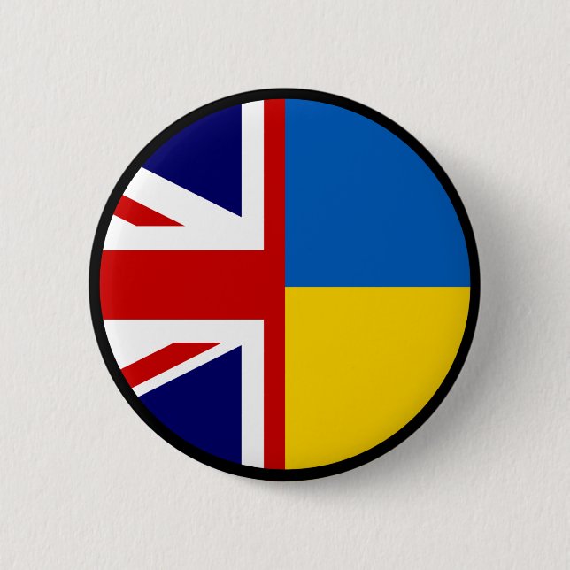 Vereinigtes Königreich und Ukraine Button (Vorderseite)