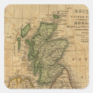 Vereinigtes Königreich von England, von Schottlan Quadratischer Aufkleber