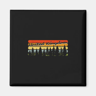 Vereinigtes Königreich Wald Sonnenuntergang Bäume Magnet