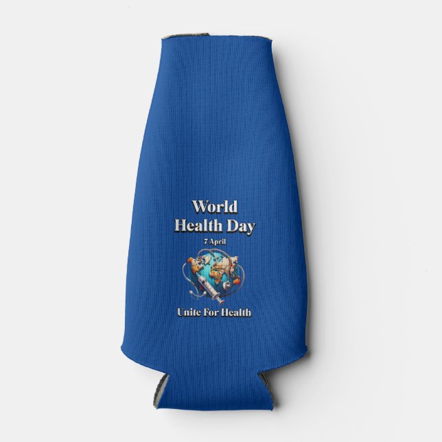 Vereinigung für Gesundheit. Weltgesundheitstag. T- Flaschenkühler (Vorderseite)