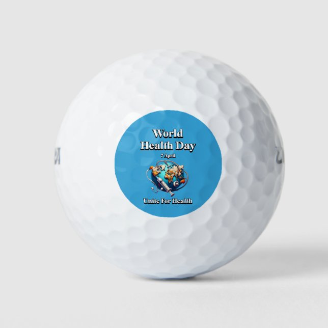 Vereinigung für Gesundheit. Weltgesundheitstag. T- Golfball (Vorderseite)