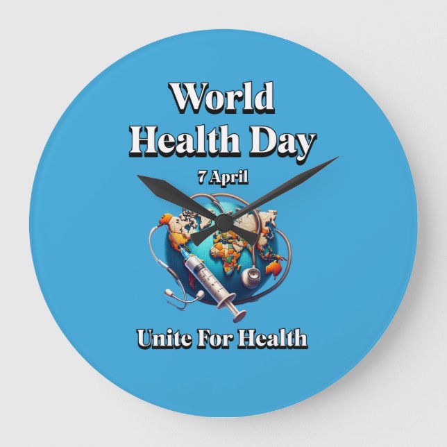 Vereinigung für Gesundheit. Weltgesundheitstag. T- Große Wanduhr (Vorderseite)