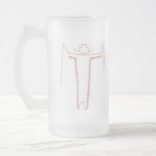 Vereinigungs-Bier Stein Texas Atlatl Mattglas Bierglas