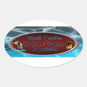 Vereinigungs-Oval-Logo des North Carolina-CRPS/RSD Ovaler Aufkleber