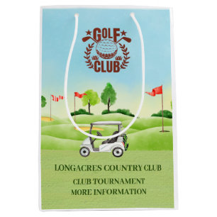 Vereins- / Firmen-Golfturnier-Logo Event-Geschenk Mittlere Geschenktüte