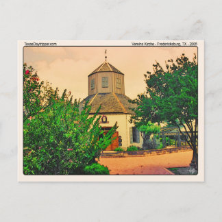 Vereins Kirche (1), Fredericksburg, TX Postkarte