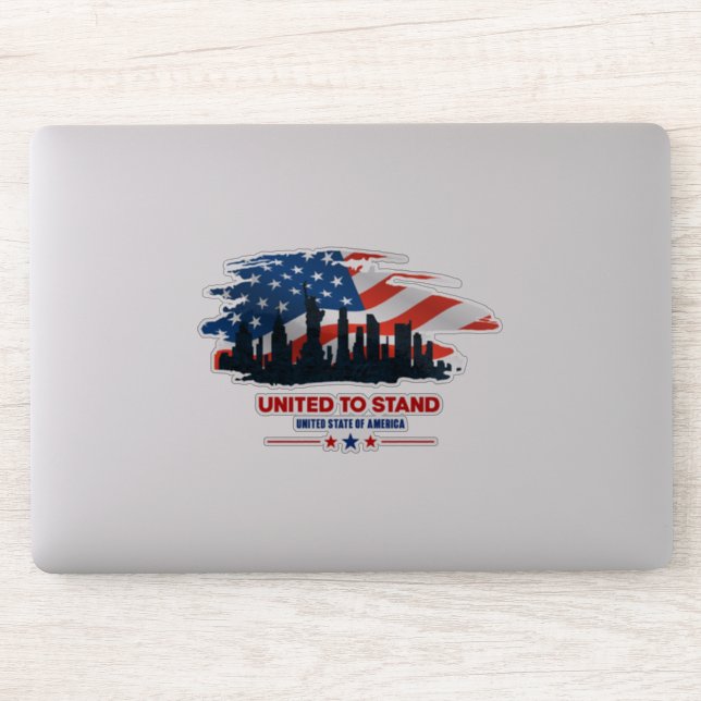 Vereint | 6"x 6"- glänzend transparent aufkleber (Computer)